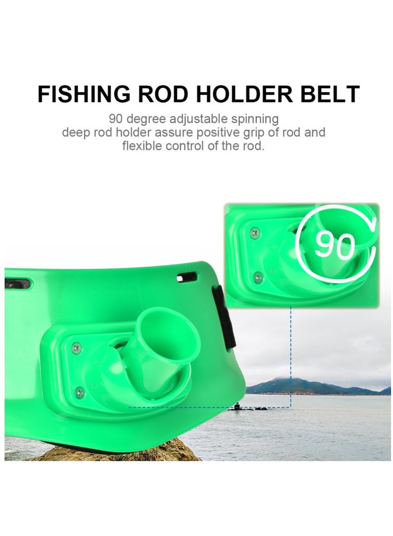 Excefore Fishing Rod holder Belt, Adjustable, Stand up, Waist Gimbal Padded For Big Game, Jigging, green - Image 5