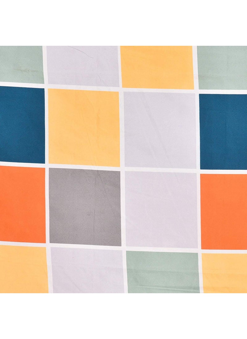 MORADO MORADO Single Bed Quilt CoverDuvet CoverRajai CoverBlanket Cover with Zipper 60 X 90 Inches Orange Check  - Image 2