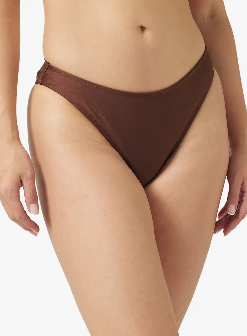 Ginger 3Pc Bandeau Bikini Set & Skirt With Metal Accent