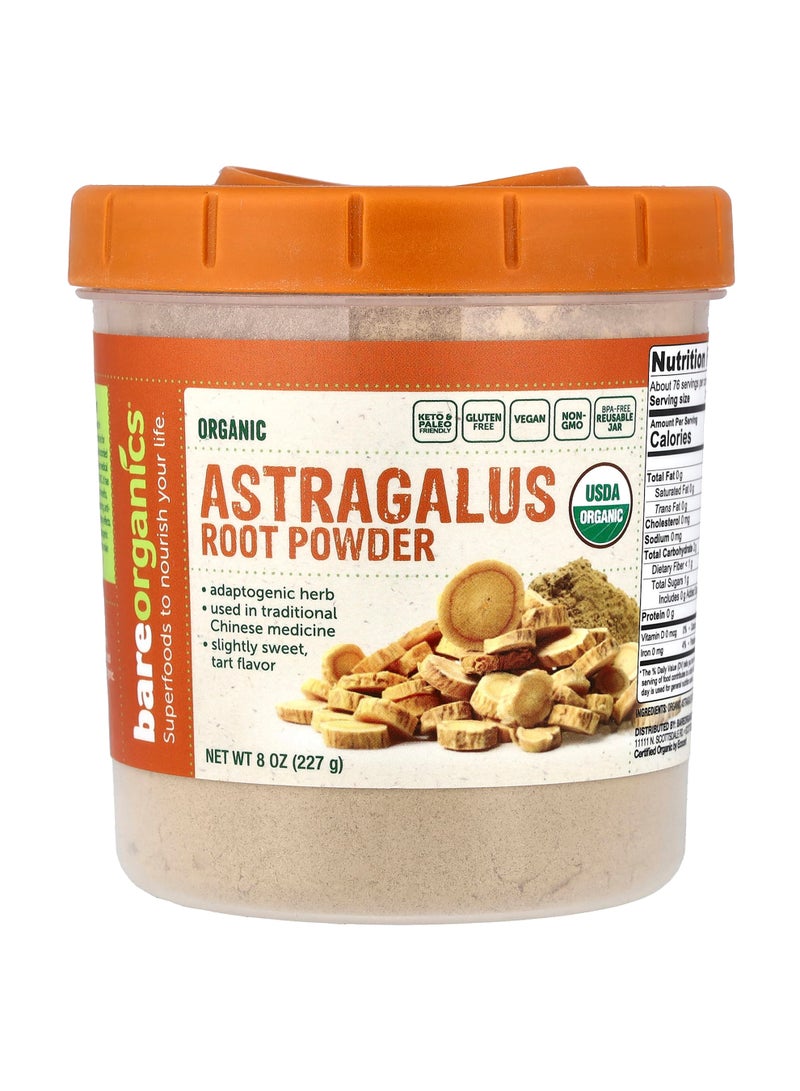 Organic Astragalus Root Powder, 8 oz (227 g)