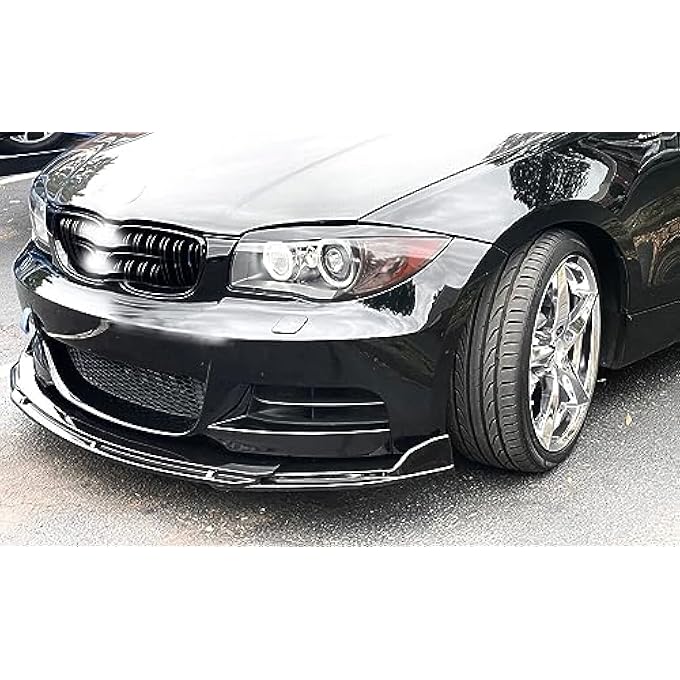 Aokzeeo Universal Front Bumper Lip Chin Spoiler PP Front Bumper Lip Sopiler Wing Body with Adjustable 8"-11" Support Splitter Rod (New Round Shape) - Image 4