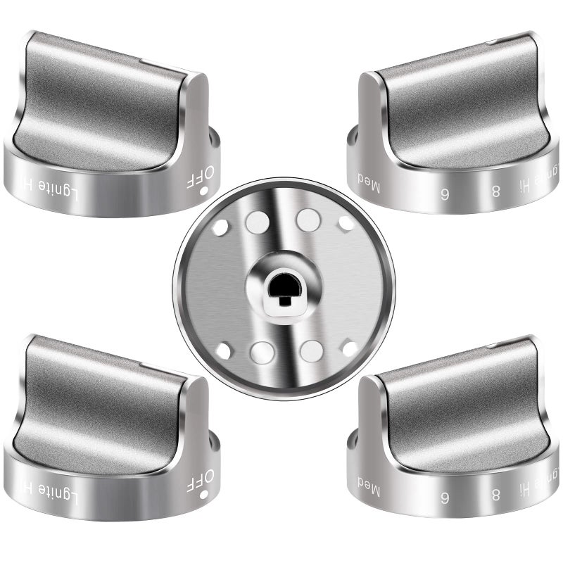 Funmit Upgraded W10766544 Gas Stove knobs Replacement for Whirlpool WFG540H0ES0 Range Oven, Replaces W10430807 W10676228 4248219 AP5958476 PS10067059 EAP10067059 - Image 1