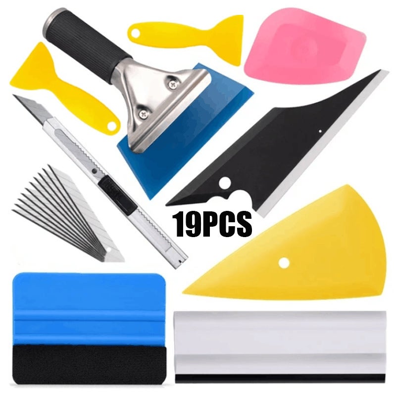Suit Car Film Tool Kit Car Window Film Installation Tool Felt Scraper Car Window Scraper - Image 1