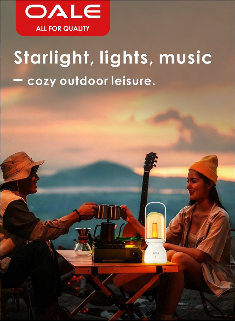 OALE iBazz 60 Yellow Bluetooth Speaker, Enhanced Bass, 24H+ Playtime, RGB Ambient Light, Warm Yellow Sleep Light, Portable Outdoor Design - Image 3