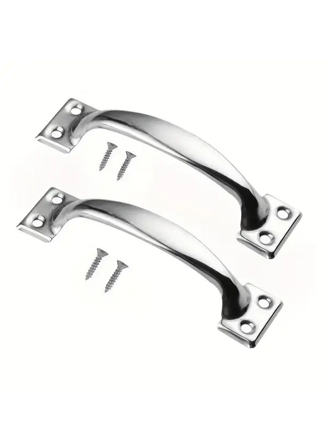 4 Inch Galvanized Pull Handle For Screen Doors Cabinets Drawers Diy Home Projects - Image 1