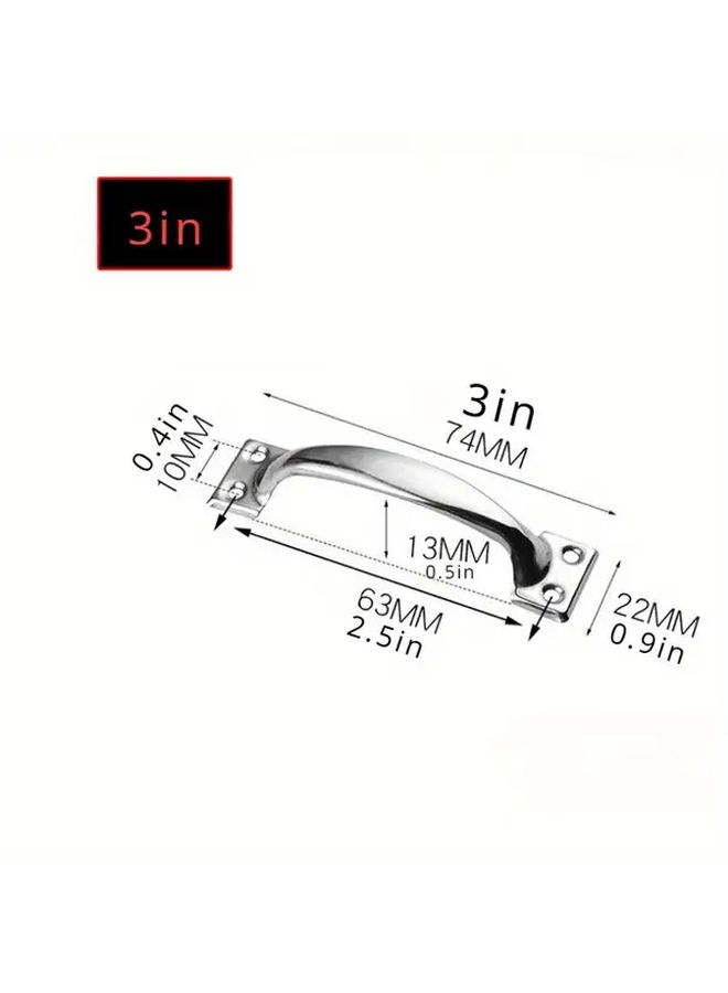 4 Inch Galvanized Pull Handle For Screen Doors Cabinets Drawers Diy Home Projects - Image 4