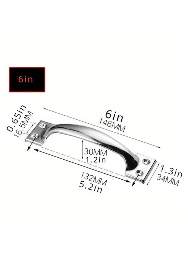4 Inch Galvanized Pull Handle For Screen Doors Cabinets Drawers Diy Home Projects - Image 2