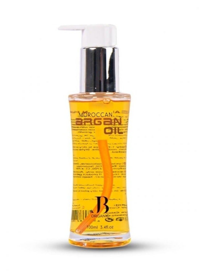 جي بي اورجانيك بكج للشعر الجاف والمتقصف زيت الأرغان المغربي 100 مل و ماسك الشعر بزيت الأرغان المغربي ينعم الشعر ويمنح شعرك لمعة جذابة وحيوية 250 مل - Image 2