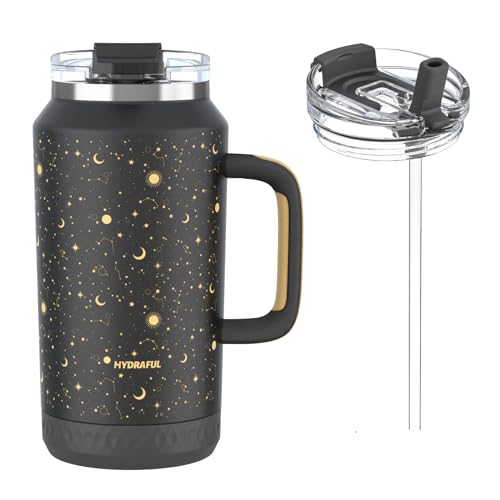 Hydraful 64 oz Tumbler with Handle and Straw - 100% Leak-Proof - Insulated Cup Reusable Stainless Steel Large Water Bottle Travel Mug for Gym, Hiking, and Camping - Gifts for Women Men Him Her - Image 1