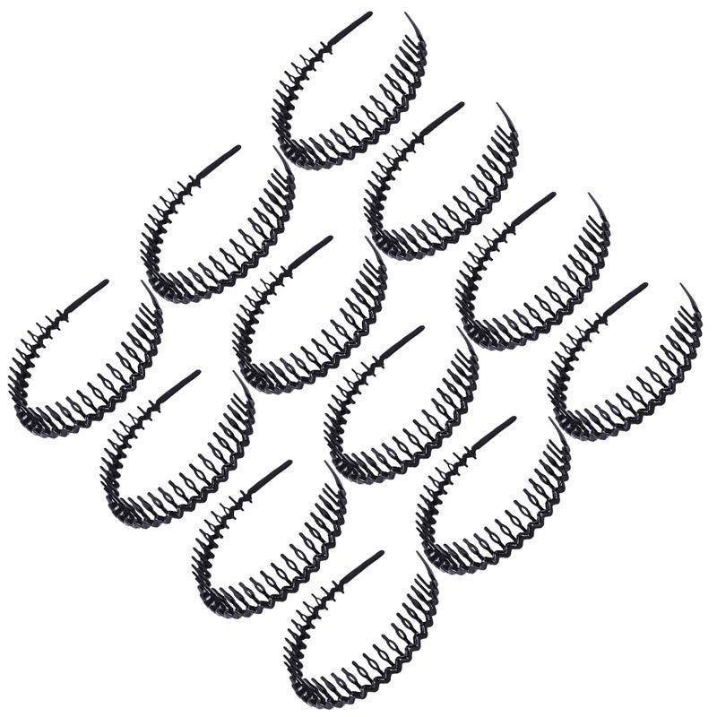 PCS All- Hair Hoops Stylish Toothed Headband Unisex Hair Accessory Face Cleaning Hair Multi-purpose Hair Clasp for Women Use Black - Image 2