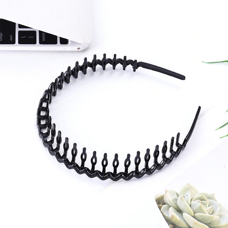 PCS All- Hair Hoops Stylish Toothed Headband Unisex Hair Accessory Face Cleaning Hair Multi-purpose Hair Clasp for Women Use Black - Image 5