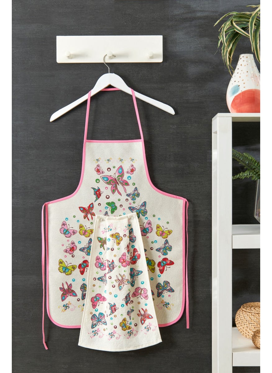 Casnack Butterfly Model Liquid Proof Kitchen Apron with Towel  - Image 1