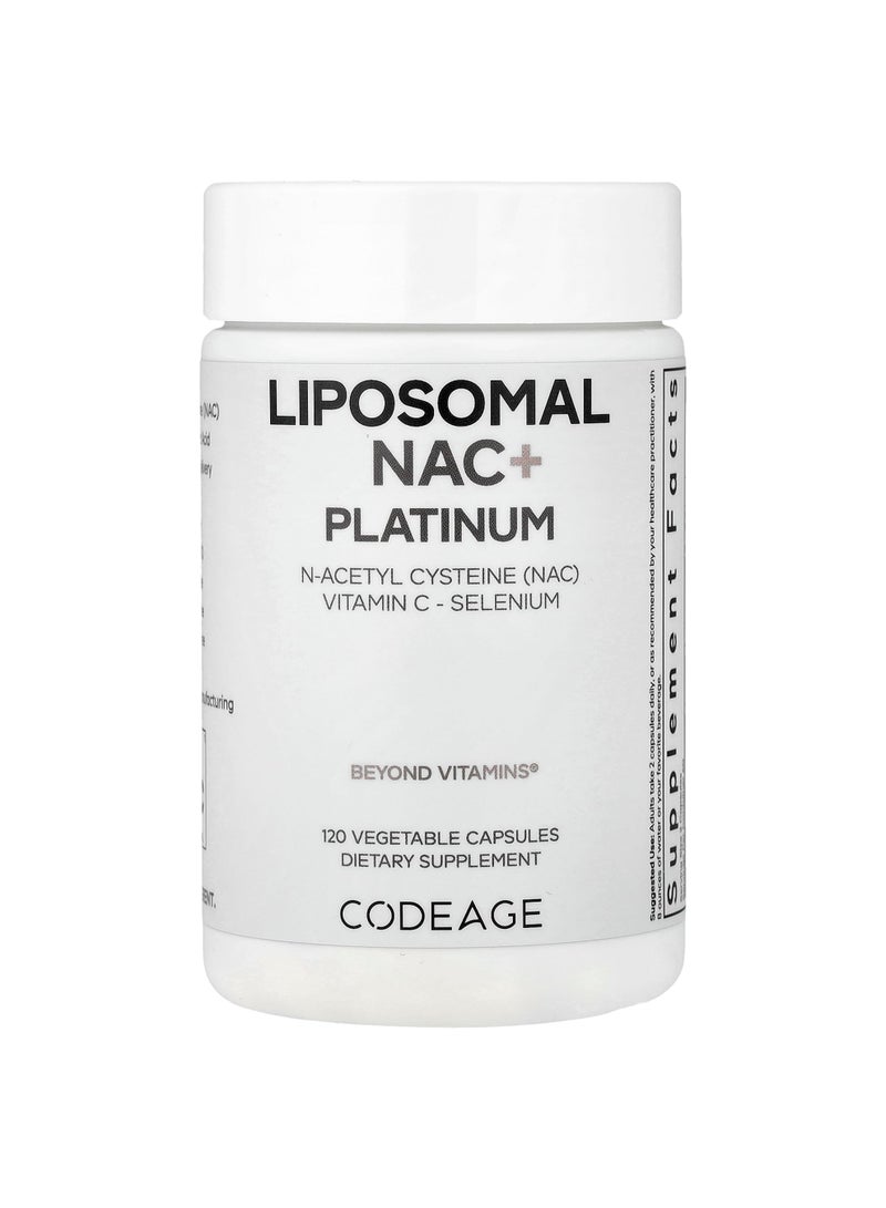 Codeage Liposomal NAC+ Platinum, 120 Vegetable Capsules