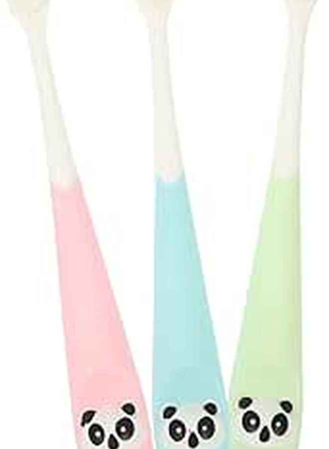 3Pcs Soft Bristles Toothbrush For Gentle Cleaning Travel Household Use Random Color - Image 1