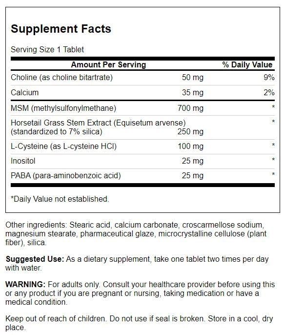 Swanson Hair Skin and Nails 60 Tabs - Image 2