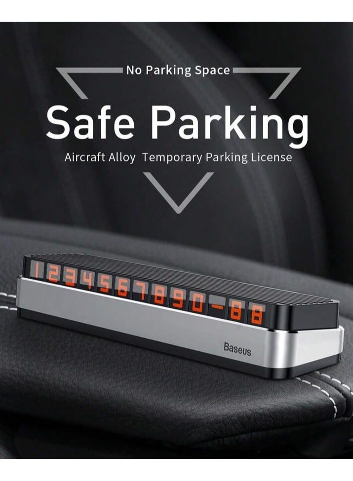 Baseus Temporary Car Park Phone Number Plate, Heat-Resistant, Openable and Closed, with 2 Sticker Strips, Full Numbers From 0 to 9 - Image 4