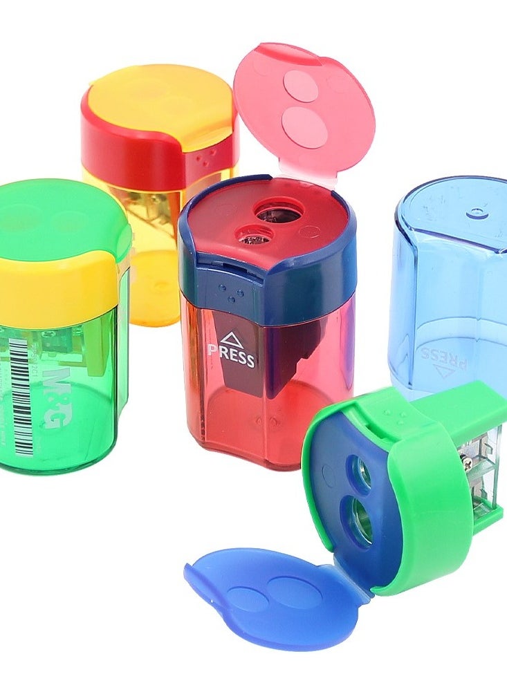 M&G - M&G Sharpener Double Hole With Cover No: APS912C1 (Assorted Colours) - 1piece - Image 1