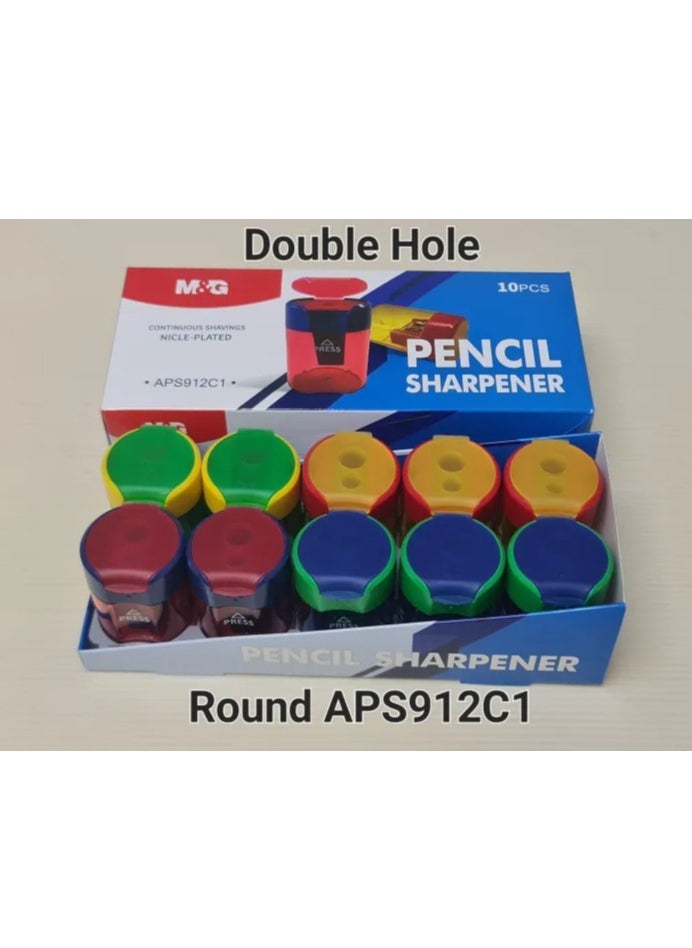 M&G - M&G Sharpener Double Hole With Cover No: APS912C1 (Assorted Colours) - 1piece - Image 1
