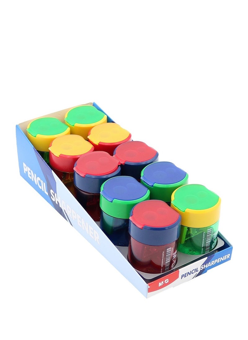 M&G - M&G Sharpener Double Hole With Cover No: APS912C1 (Assorted Colours) - 1piece - Image 1