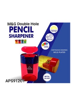 M&G M&G Sharpener Double Hole With Cover No: APS912C1 (Assorted Colours) - 1piece  - Image 4