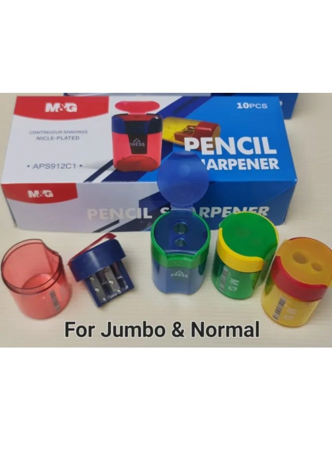 M&G - M&G Sharpener Double Hole With Cover No: APS912C1 (Assorted Colours) - 1piece - Image 1
