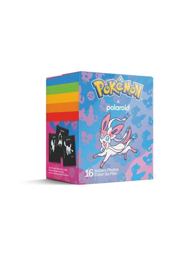 Polaroid Go Color Film Pokémon Sylveon Edition Double Pack | 16 Instant Photos, Soft Pastel Frames, Custom Pokémon Darkslides, ASA 640, Pocket-Size Film, for Go Cameras, 2PK(16 Photos) - Image 2