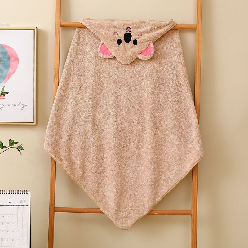 Coral Fleece Children'S Quilt Cloak Bath Towel Newborn Bath Wrap Square Baby Wrap Straight Hair Factory - Image 1