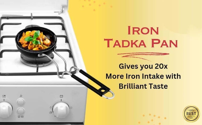 BIRZAR Mini Iron TadkaFry Pan for Cooking Professional Tadka Pan for Home Restaurant Dhaba and Hotels - Image 5
