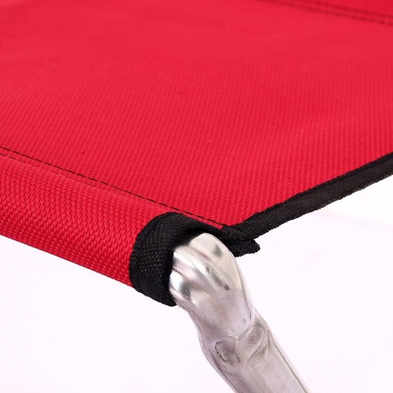 BIGFALCON Premium Folding Camping Chair Outdoor Portable FishingPicnicHiking and Traveling StoolChair with Backrest Relaxing Sketching Chair with Storage BagRed with Bag - Image 4