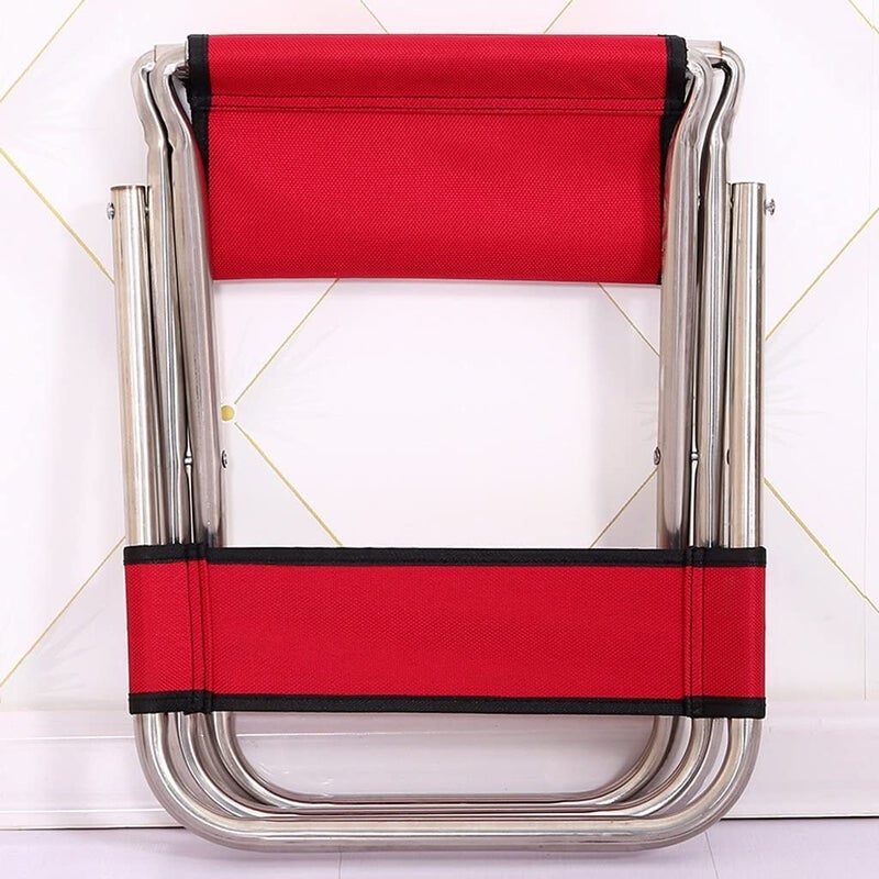 BIGFALCON Premium Folding Camping Chair Outdoor Portable FishingPicnicHiking and Traveling StoolChair with Backrest Relaxing Sketching Chair with Storage BagRed with Bag - Image 5