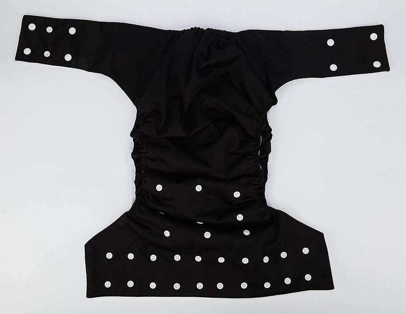 JOBEBE Adult Cloth Diaper Cover Nappy Reusable Washable Adjustable for Disability Incontinence Person (Black) - Image 3