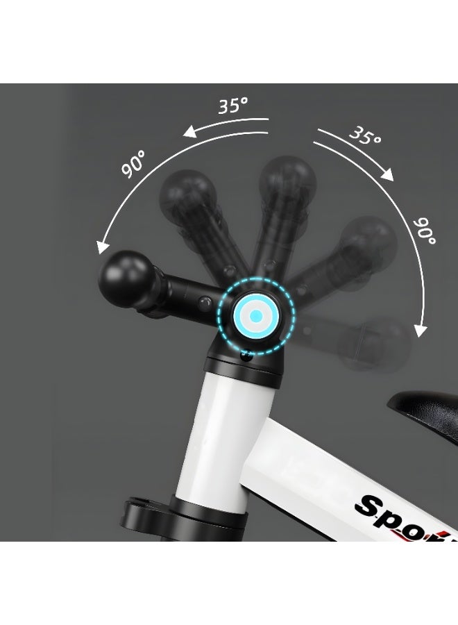 سبورت دراجة توازن للأطفال 5 في 1، دراجة ثلاثية العجلات للأطفال من عمر 1 إلى 4 سنوات، مزودة بمقعد قابل للتعديل، مناسبة للاستخدام الداخلي والخارجي، مناسبة للأولاد والبنات، هدايا عيد الميلاد الأول، باللون الأبيض - Image 2