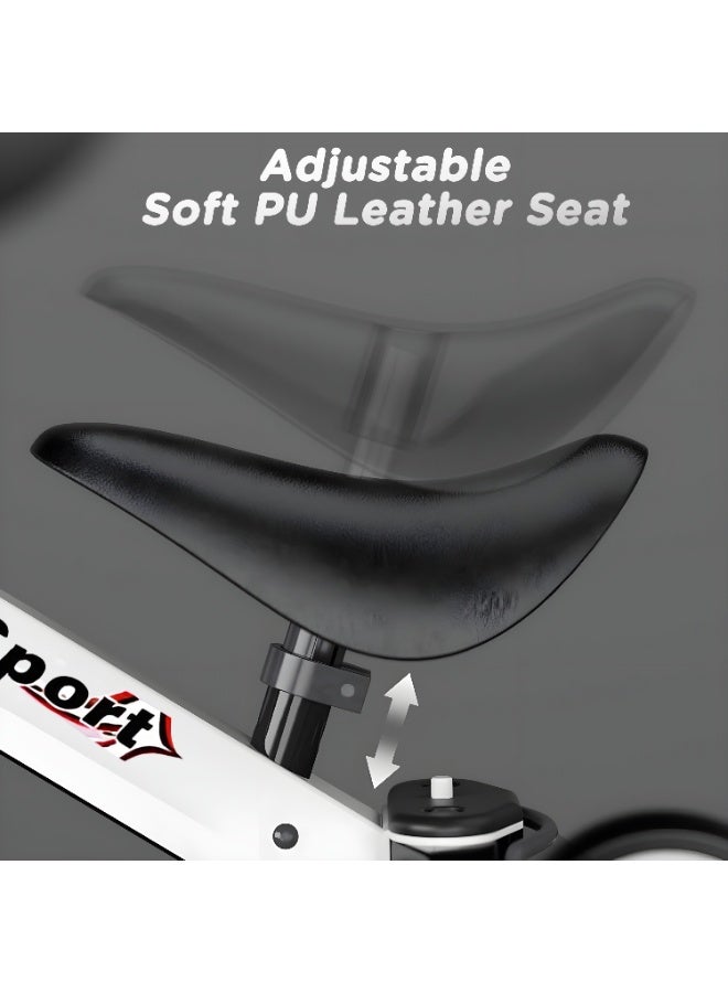 سبورت دراجة توازن للأطفال 5 في 1، دراجة ثلاثية العجلات للأطفال من عمر 1 إلى 4 سنوات، مزودة بمقعد قابل للتعديل، مناسبة للاستخدام الداخلي والخارجي، مناسبة للأولاد والبنات، هدايا عيد الميلاد الأول، باللون الأبيض - Image 3