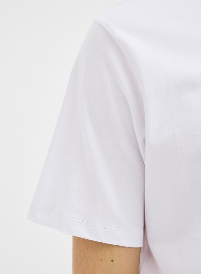 ريبل تيشيرت بطبعة كتابة وياقة ضيقة - Image 5