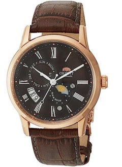 Men's Analog Japanese Automatic Watch with Leather Calfskin Strap SAK00003T0-B