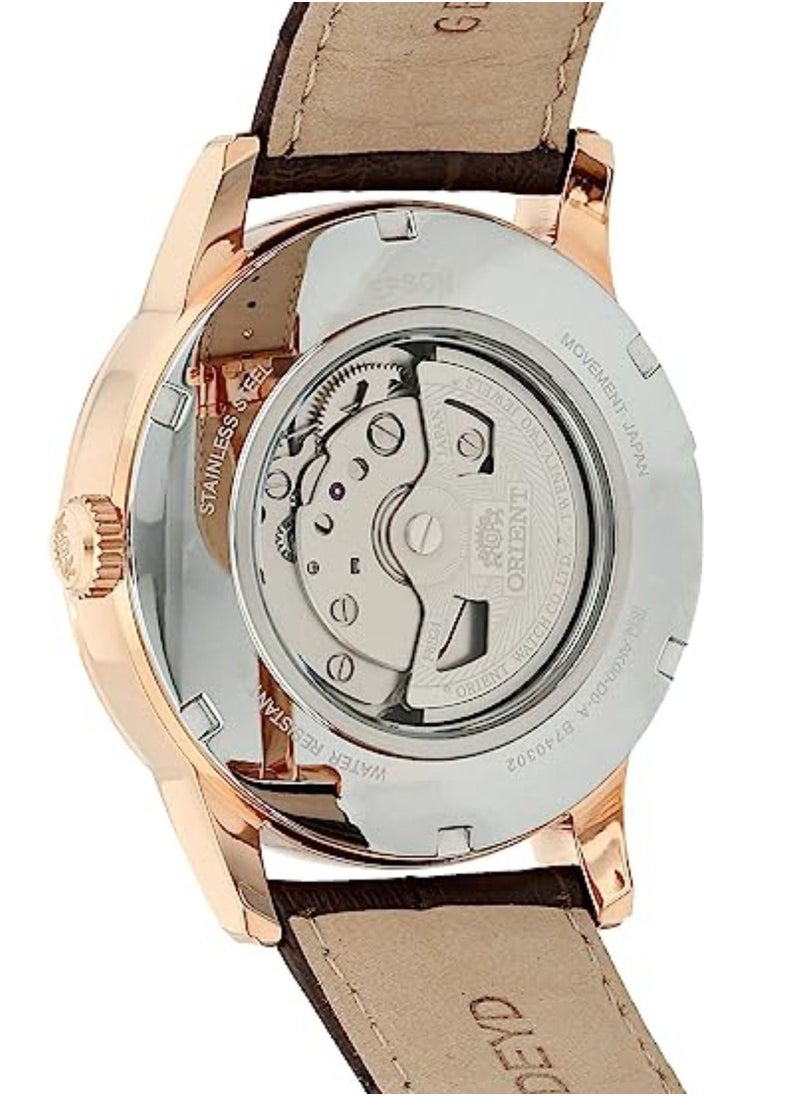 ORIENT - Men's Analog Japanese Automatic Watch with Leather Calfskin Strap SAK00003T0-B - Image 1