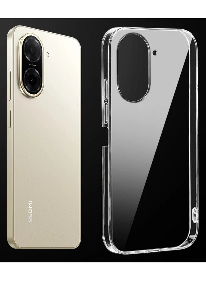 Crystal Clear Transparent Phone Case for Xiaomi Redmi A5 – Slim Ulta Thin Hard TPU Shockproof Cover, Anti-Yellowing Crystal Clear Protective Back Case with Camera Protection - Image 1
