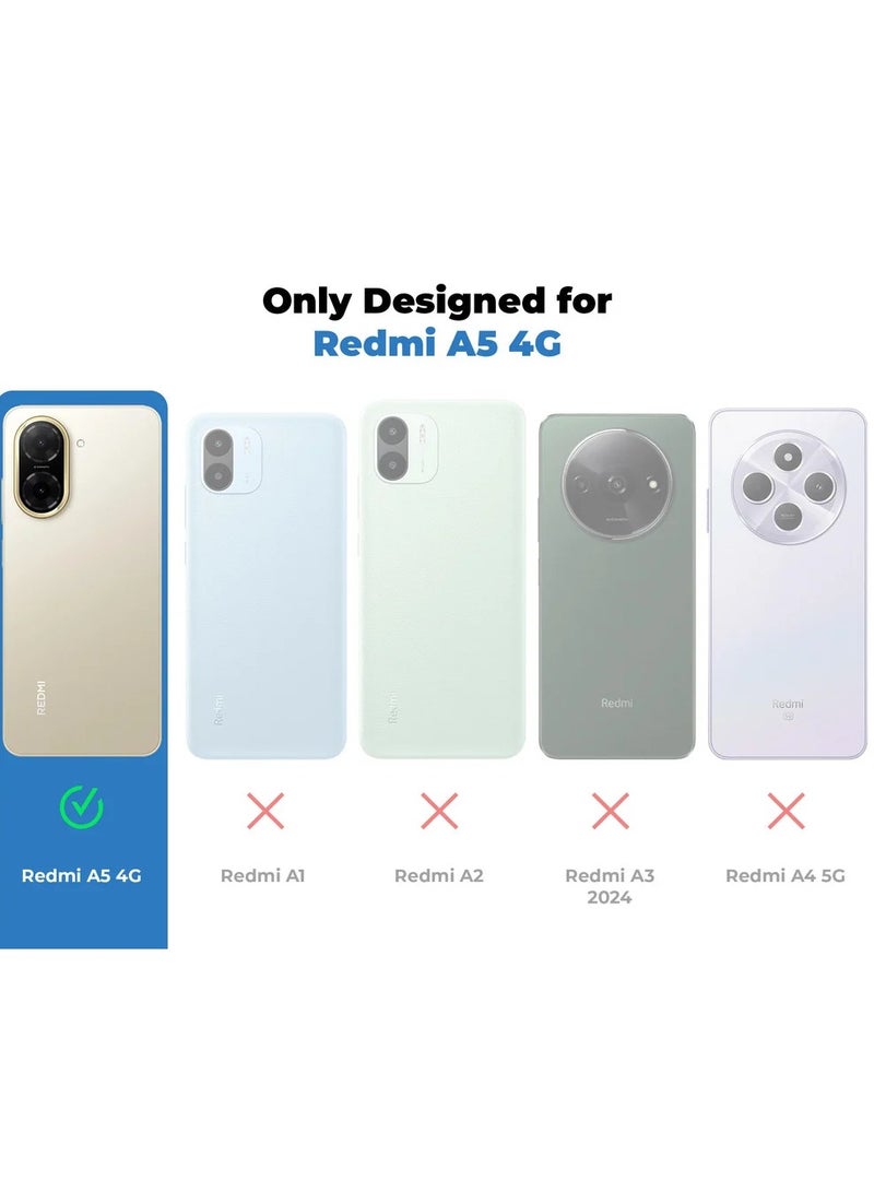 Crystal Clear Transparent Phone Case for Xiaomi Redmi A5 – Slim Ulta Thin Hard TPU Shockproof Cover, Anti-Yellowing Crystal Clear Protective Back Case with Camera Protection - Image 2