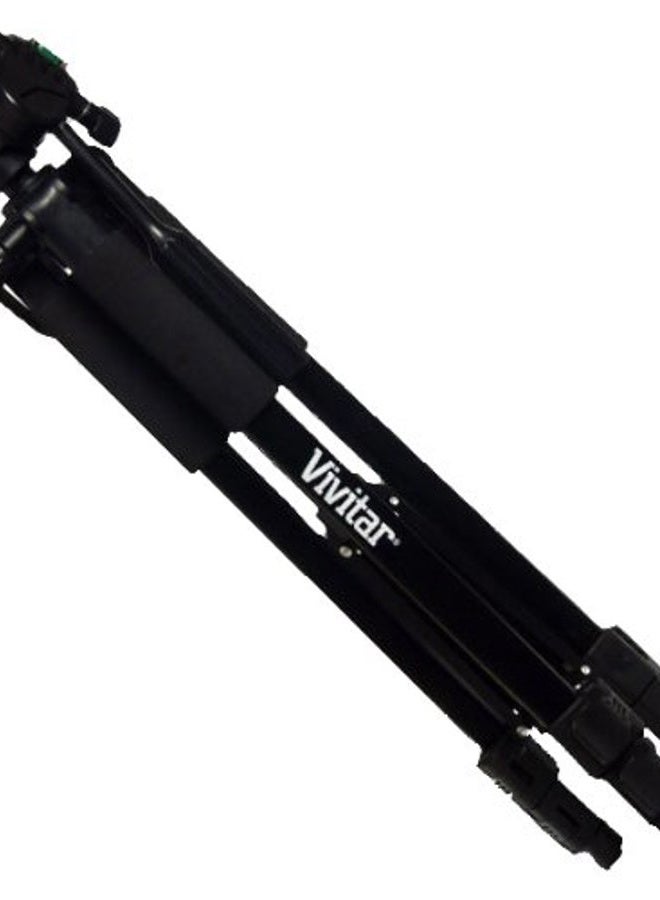 Vivitar 57-Inch Tripod, Three Way Fluid Pan Head, Quick Release Mount, Supports up to 5 Pounds of Weight, VIV-VPT-2457, Black,standard - Image 2