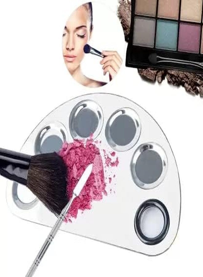 Glamezone Makeup Mixing Palette Stainless Steel Finger Ring Plate - Image 4