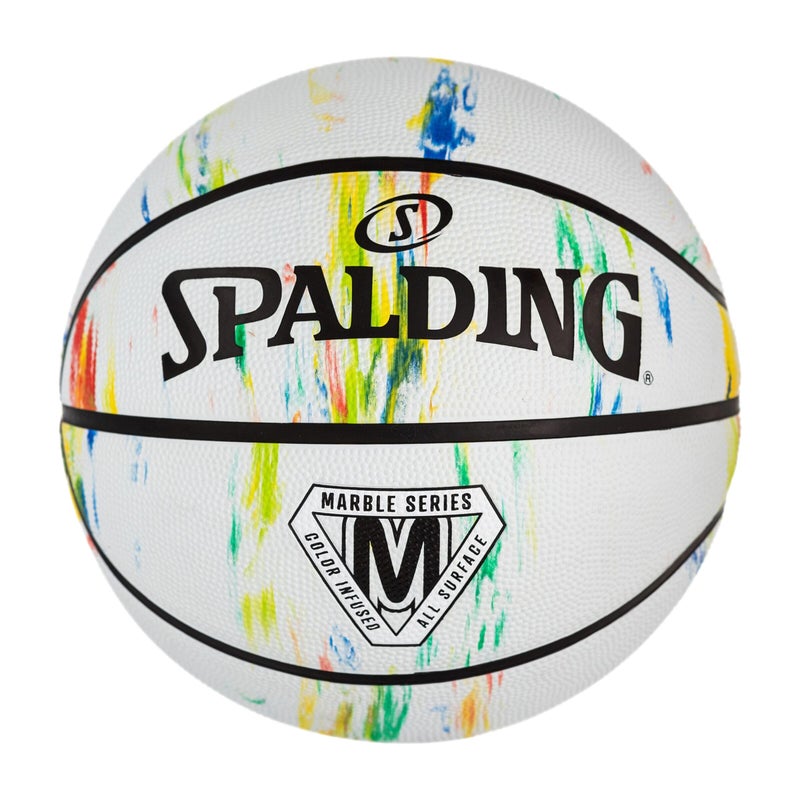 Spalding Marble Series Black Multi-Color Outdoor Basketball 29.5" - Image 1