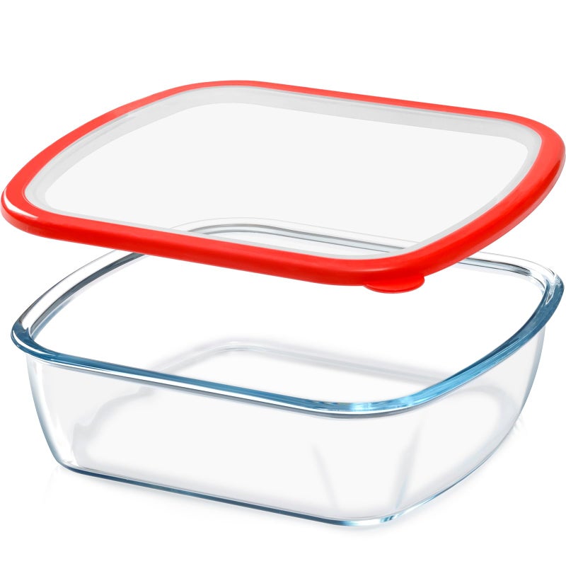 NUTRIUPS 9 x 9 Glass Baking Dish with Lid 9 x 9 Baking Pan 275QT LARGE and DEEP Baking Dish for Oven