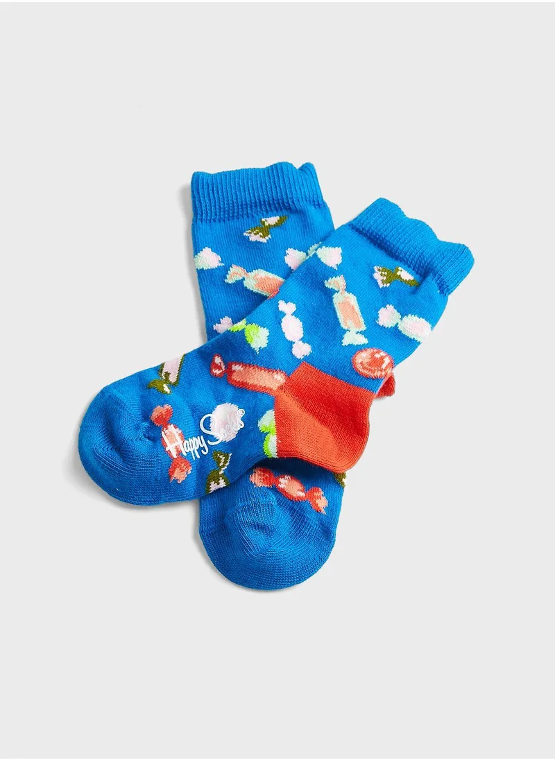 Happy Socks Kids 2 Pack Candy And Balloons Socks Gift Box