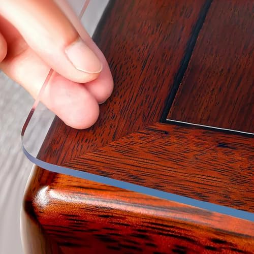 OstepDecor OstepDecor Clear Table Cover Protector 48 x 96 Inch 2mm Thick Plastic Table Cover Table Protector for Dining Room Table Waterproof  Wipe Clean Table Mat Pad for Kitchen Wood Table 