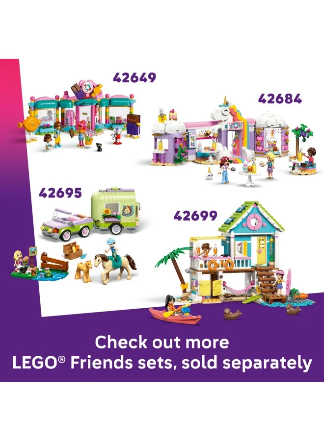 ليغو كشك المثلجات والبالونات من ليغو® فريندز - لعبة تظاهر - دميتان صغيرتان وبالونات ودراجة - 42692
