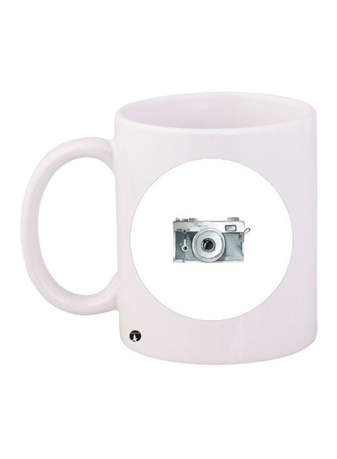 Camera Printed Coffee Mug White/Grey 11ounce