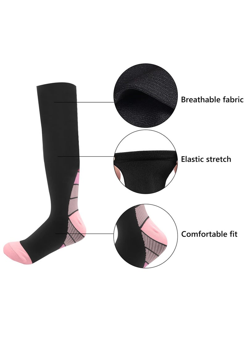 Sweet seven Compression Socks for Men & Women - Medical Grade Athletic Fit Stockings for Running, Sports, Nurses, Flight, Travel, S/M - Image 2