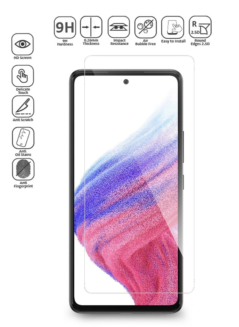 دبليو تيك واقي شاشة من الزجاج المقوى لهاتف سامسونج جالاكسي A53 5G شفاف - Image 4