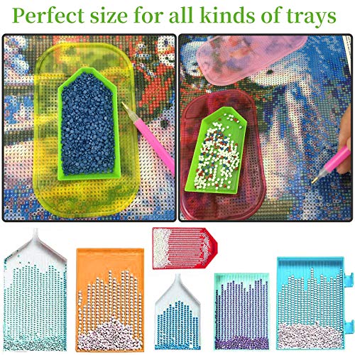 Gelme Nutri 12Colors Diamond Painting Anti-Slip Tools Sticky Mat,Sticky Gel Pad For Holding Tray,Non-Slip Universal Mount Holder For 5D Embroidery Accessory Kits,Diamond Tray Sticky Mats For Kids Adults,5.6x3.3In - Image 4