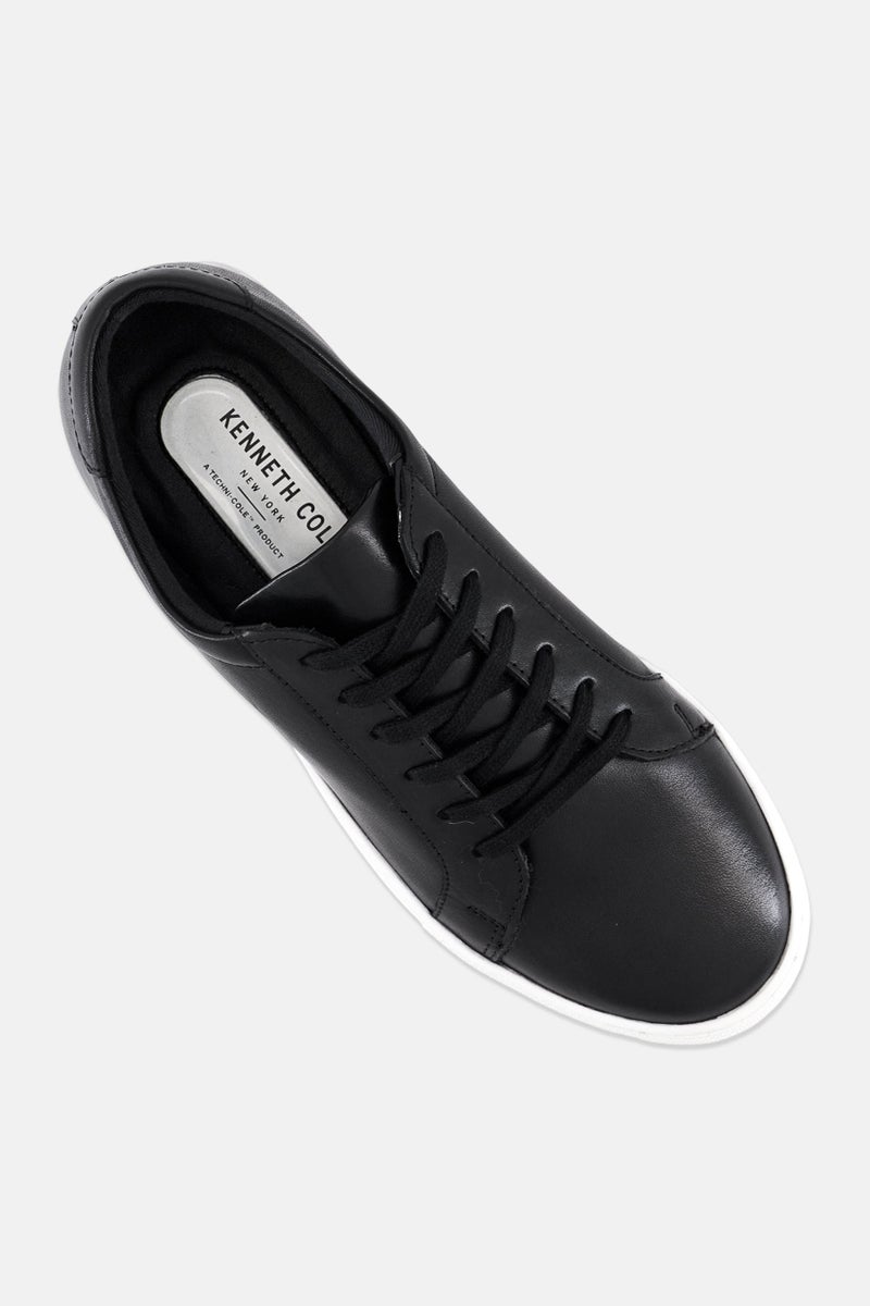 Kenneth Cole Men Lace Up Leather Casual Shoes, Black - Image 3